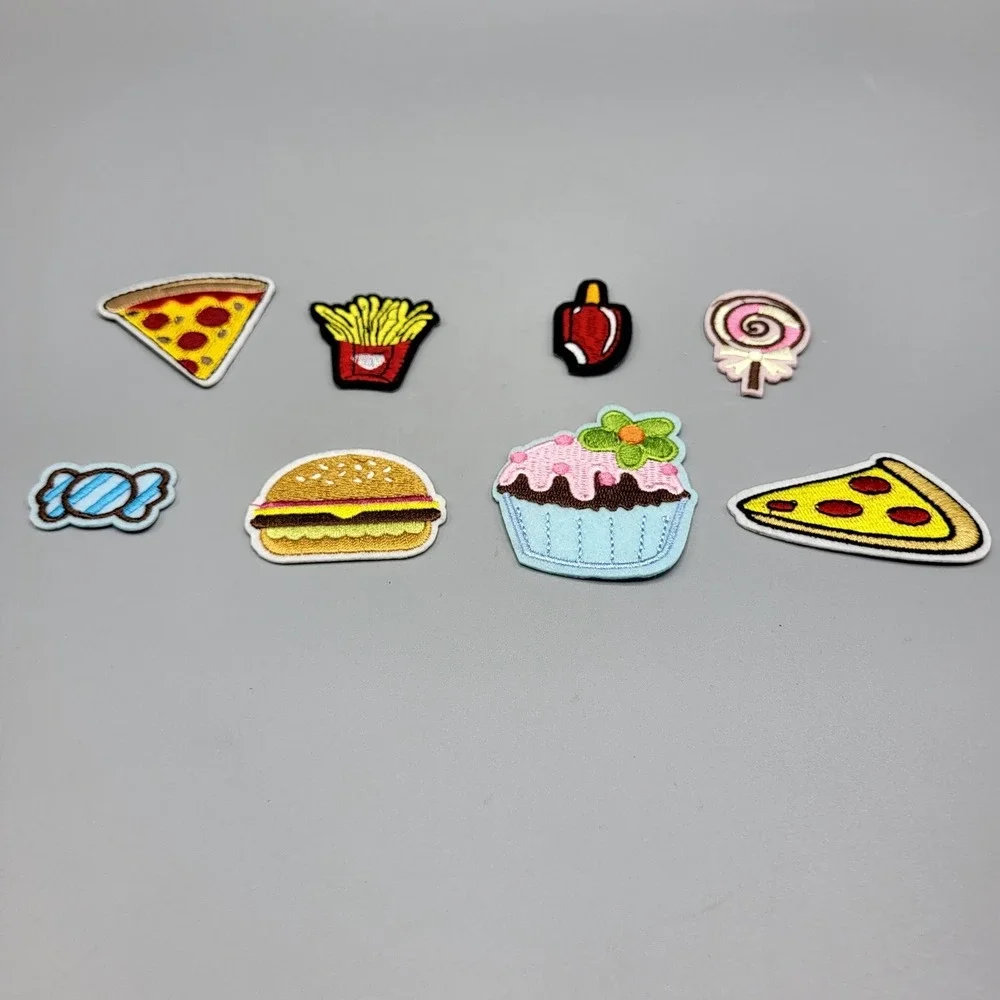 Food Patches Lot of 8 Piece Kraft Set Pizza Burger Cupcake Ice Cream Multicolor